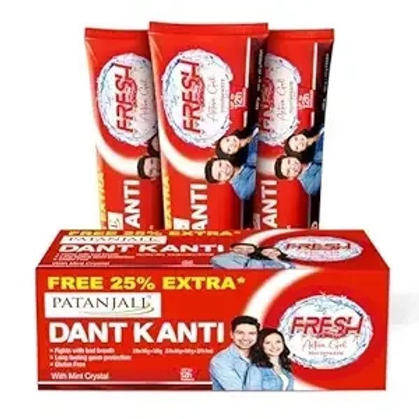 Patanjali Dant Kanti Advance Dental Cream for Sensitivity Relief, Eliminates Bad Breath (45g )