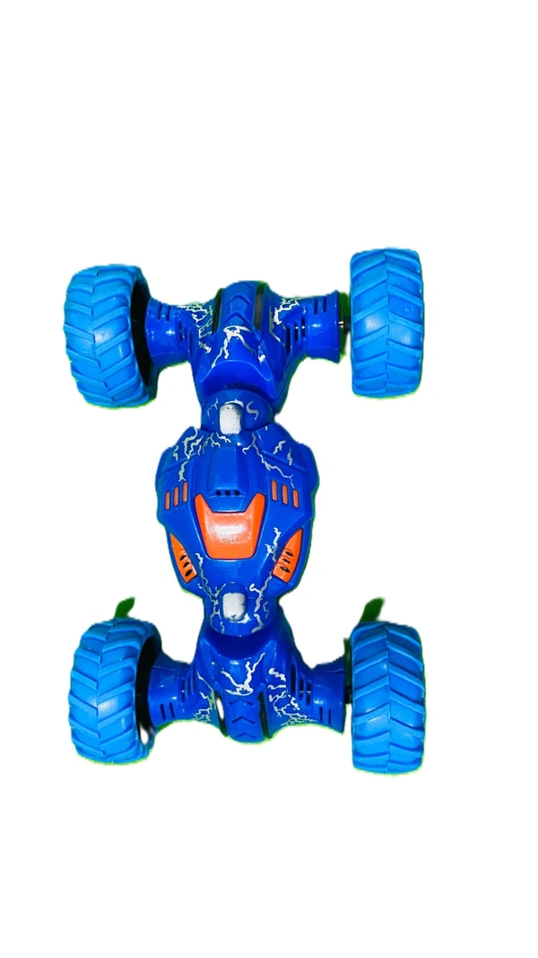 DTX Telescopic Car Toy Double Sided Pull Stunt Action Car | Non-Electric Stunt Cars | - 25x15x5 cm, Blue