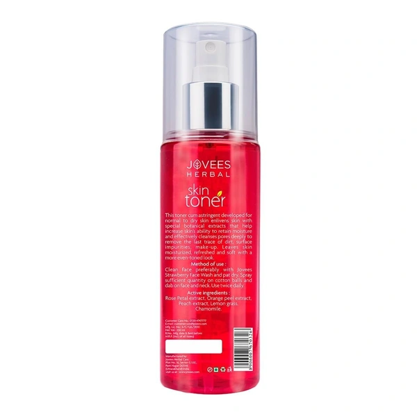 Jovees Herbal Rose Skin Toner For Refreshing Youthful Skin, Tightens Pores, Healthy Glow | Face Mist & Toner For Normal to Dry Skin | Paraben, Alcohol...