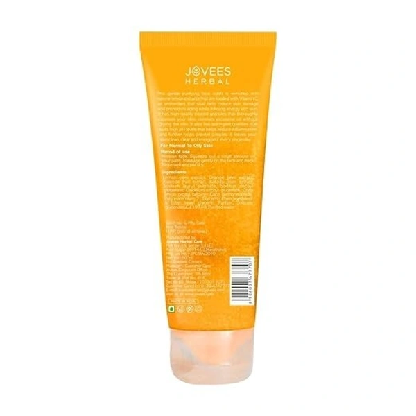 Jovees Herbal Lemon Face Wash with Lemon, Orange Peel & Kakadu Plum Extract | Removes Dirt, Impurities & Excess Oil | Reduces Dark Spot | Skin 50 ML - 50ml