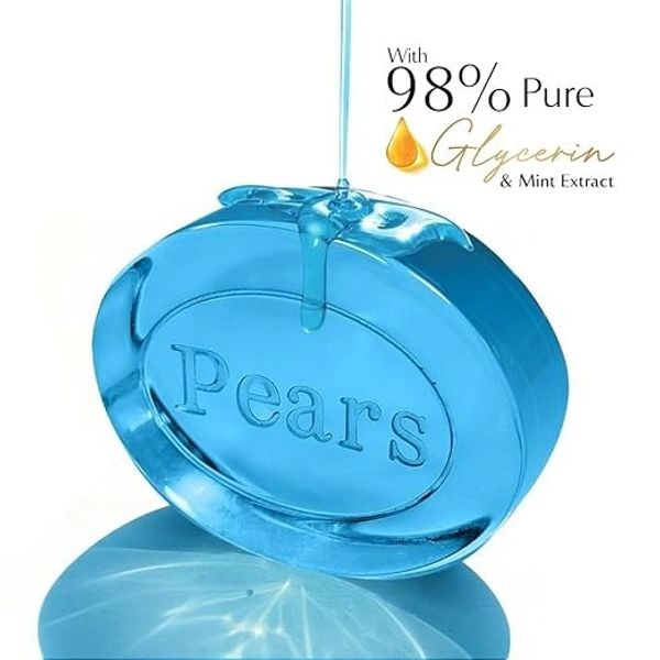 Pears Soft & Fresh Glycerine & Mint Extracts Bathing Bar, 98% Pure - 125g