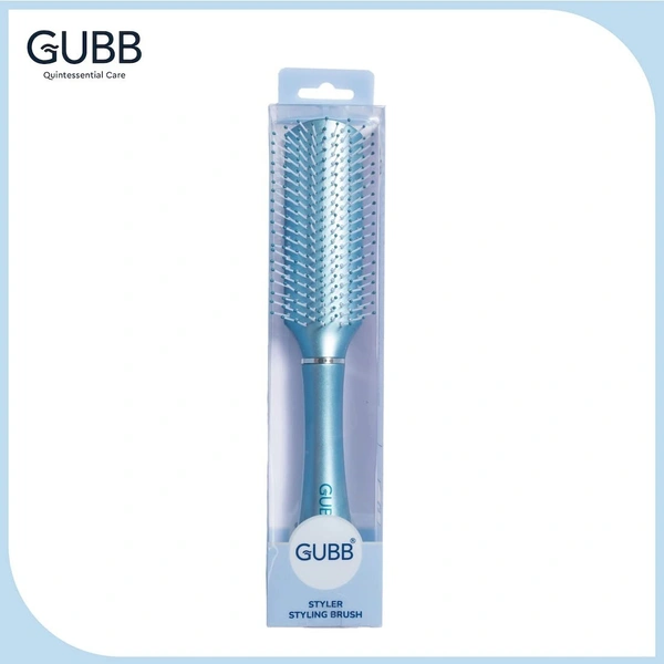 GUBB USA Styling Hair Plastic Brush For Men and Women, Blue