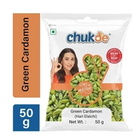 Chukde - Hari Elaichi (1.76 OZ) - Green Cardamom - Authentic Indian Spice - Bold Flavor & Fresh Aroma - Ideal for Tea, Desserts & Curry - Whole Spices - 50 Gram - 50g, Green