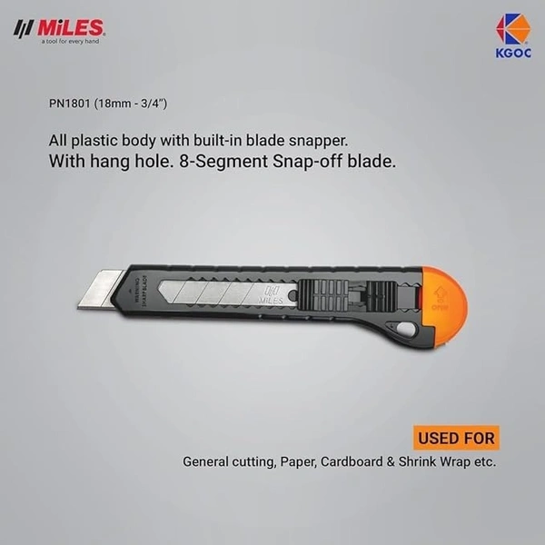 Miles Plastic Body cutter knife