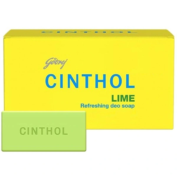Cinthol Lime Bath Soap - 75g (Pack of 4) | Lemony Deo Fragrance | Grade 1 Soap | For All Skin Types