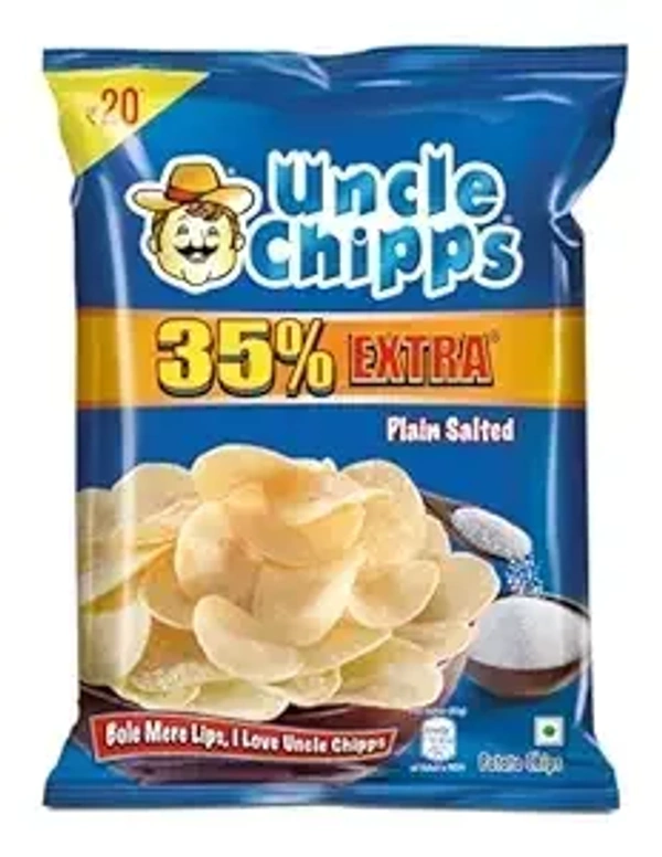 Uncle chipps Plain Salted Potato Chips, 48 g Pouch