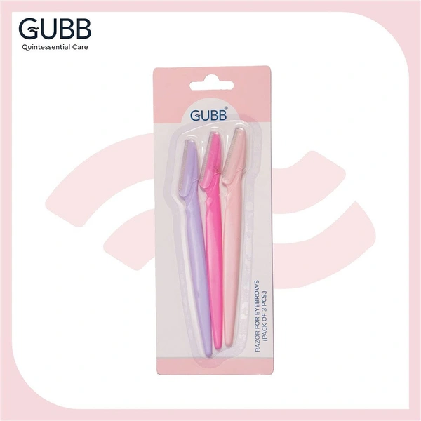 GUBB Face Razor For Women | For Instant, Safe & Painless Facial Hair Removal | Dermaplaning Tool for Sensitive Skin | Razor for Upper Lips, Face, Eyebrows, Chin, Forehead, Sideburns | Non-Foldable