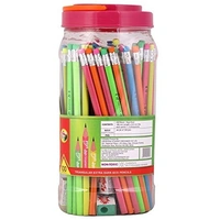 Creations Yoyo Kool Eco Friendly HB Pencils with Rubber Tip 100 Pencils Jar + Free 5 pcs Sharpeners Inside Jar