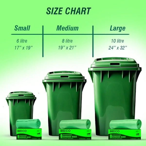 BECO Biofriendly Garbage Bags (MEDIUM )30 BAGS - 48CM*53CM