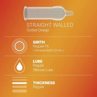 Durex Condoms, Extra Dots For Extra Stimulation - Pack of 10N Condoms - 180 mm
