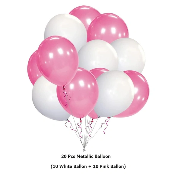 King Party Combo Set (24 Pcs) Complete Solution For Decoration Theme - Pink