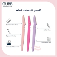 GUBB Face Razor For Women | For Instant, Safe & Painless Facial Hair Removal | Dermaplaning Tool for Sensitive Skin | Razor for Upper Lips, Face, Eyebrows, Chin, Forehead, Sideburns | Non-Foldable