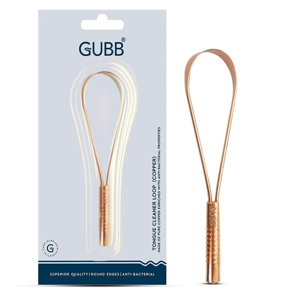 GUBB Copper Tongue Cleaner For Kids & Adults | For Fresh Breath & Bacteria Removal | Improved Taste Sense & Oral Hygiene | Ayurvedic Tongue...