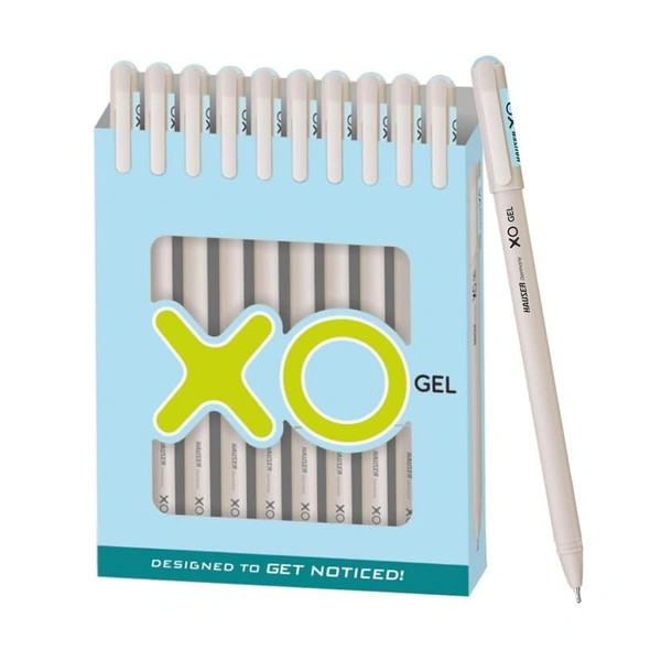 Hauser XO Gel Pen Wallet Pack | Sleek Body & Minimalistic Design With Matt Finish | Solid Body Type, Low Viscosity Ink | Ultra Durable Tip | Blue Ink,...