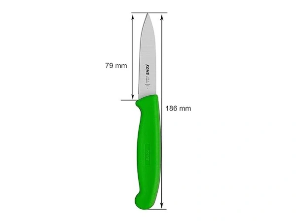 KOHE Paring Kitchen Knife for Precision Peeling, Trimming & Slicing Vegetables & Fruits - ‎4 Inches, Green