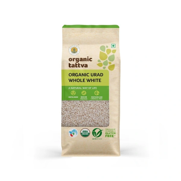 Organic Tattva Urad Dal spil White, 500g, 500g