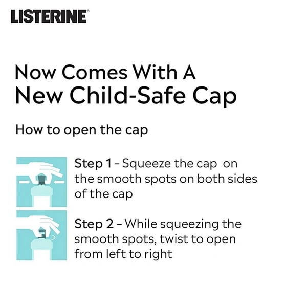 Listerine Cool Mint Mouthwash Liquid, Removes 99.9% Germs - 250ML