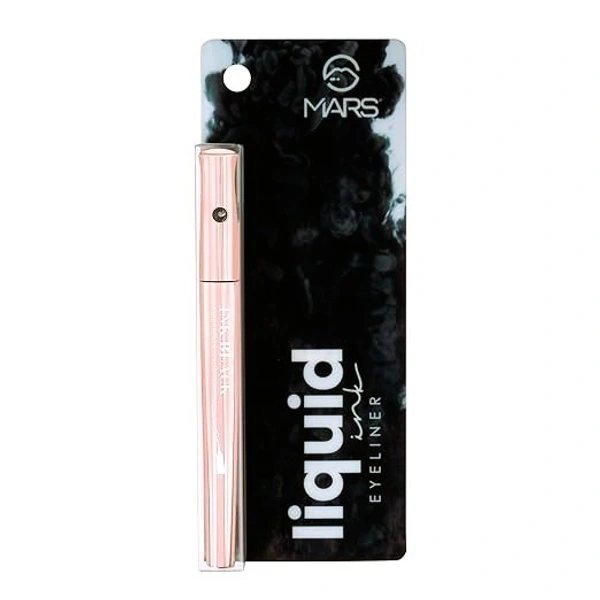 MARS Ink Black Liquid Pen Eyeliner | Smudge Proof & Waterproof Eye liner | Long Lasting Matte Finish  - 1 ML, Black
