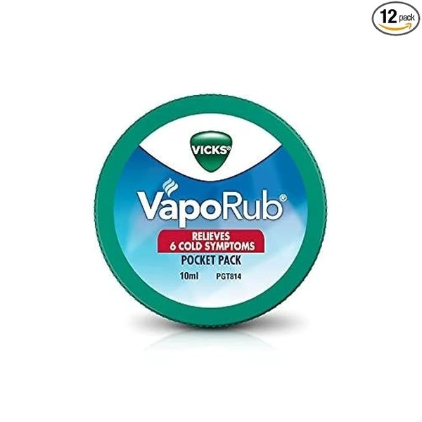 Vicks Vaporub Pocket Pack - 10 ml (Pack of 12)