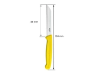 KOHE Standard Serrated Multipurposes Stainless Steel Kitchen Knife - 188 mm, Black