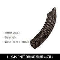 Lakme Eyeconic Volume Mascara | Instant Volume | Water-Resistent - 8.5 ML, Black