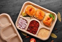 chuk 4 compartment disposel plate 10pcs  - 10 pcs