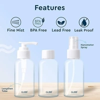 GUBB Travel Bottle Set | Travel Bottles For Toiletries | Refillable Bottles With Pump, Spray & Cap