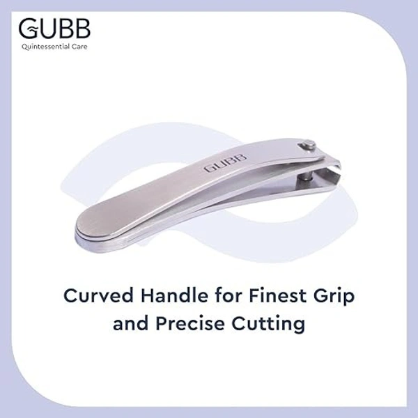 GUBB Curved Nail Clipper For Men & Women | Stainless Steel Nail Cutter