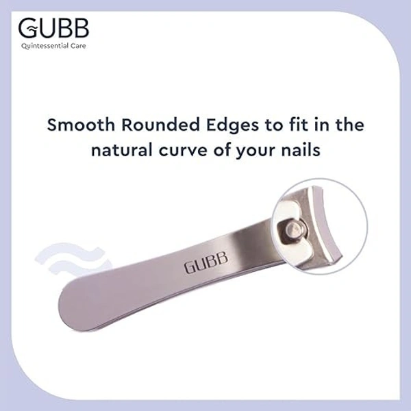GUBB Curved Nail Clipper For Men & Women | Stainless Steel Nail Cutter