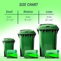 Beco Eco-Friendly Garbage Bags | 30 Bags | Dustbin/Trash Bags with Detachable Drawstrings | For Dry & Wet waste - 43 * 48 cm
