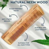 GUBB All-Purpose Neem Comb - Detangle, Control Frizz, and Add Shine | Perfect Neem Comb for Men and Women small
