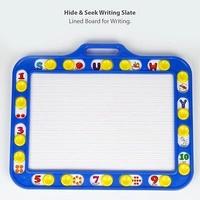 Avis Educational Hide & Seek Slate Writing Board 2 in 1 to Write and Learn Their Preschool Lessons for Kids (Blue Colour) - 27*20*3 cm, Blue