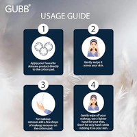 GUBB Hypoallergenic 100% Cotton Pads For Face Cleansing & Makeup Removal - Made of pure cotton | Safe for skin | Suitable for Women | Deep cleansing | Round shape, Non Woven - 80 Makeup Remover Pads
