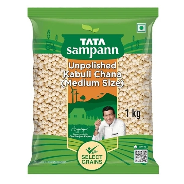Tata Sampann Unpolished Kabuli Chana, 1 kg, (Medium Size)