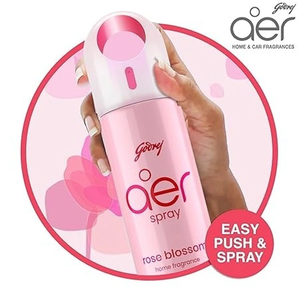 Godrej aer Spray | Room Freshener for Home & Office - Rose Blossom (220 ml) | Long-Lasting Fragrance