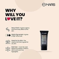 MARS Illuminati Base Dewy Primer with Highlighter | Glowy Dewy Primer for Face Makeup  - 45 ML, PInk Beam