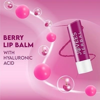 Jovees Herbal Berry Lip Balm with Hyaluronic Acid | 24 Hour Hydration | Rejuvenates Dry and Chapped Lips | Gives Soft & Supple Lips 5g