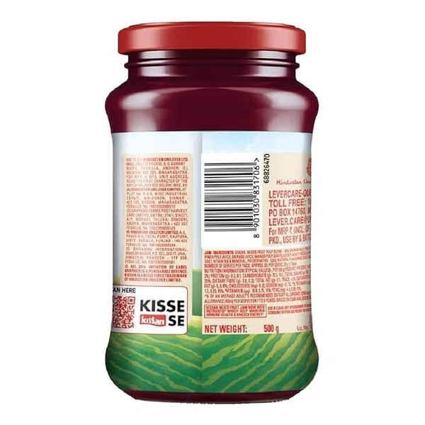 Kissan Mixed Fruit Jam, With Fruit Ingredients, 500 g