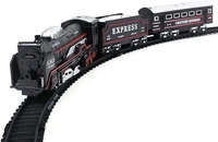 Rail King Intelligent Classical Smoke Train – Rechargeable 16–Piece Set with Tracks, Locomotive & Carriages, Featuring Light, Sound & Realistic Water Smoke for Kids  - 24 x 20 x 3.5 cm, Multi-color