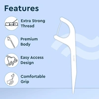 GUBB Dental Floss Toothpicks - Oral Hygiene Essential for Men & Women with Extra Strong Thread, Easy Access Design & Comfortable Grip| Gentle on...