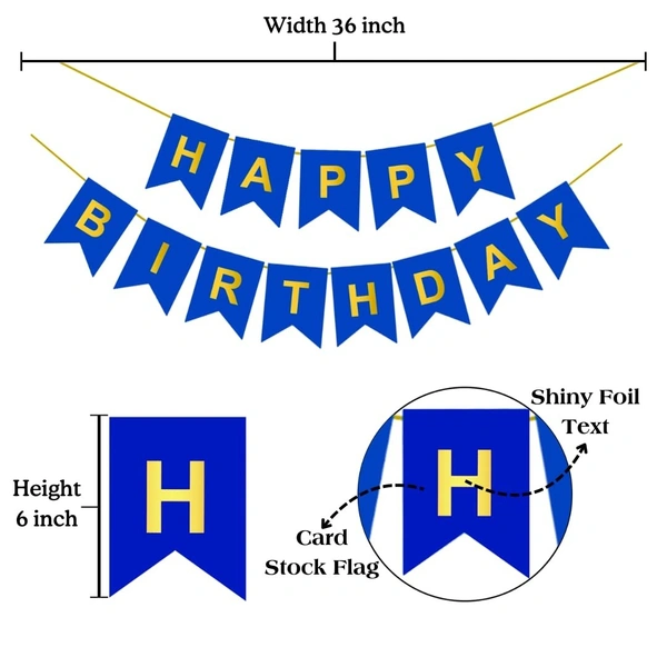 Birthday PapHappy er Banner - Dark Blue