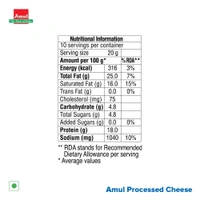 Amul A+ Cheese Slices, 200g - 200g