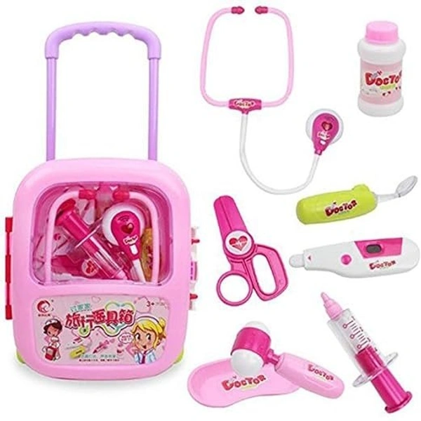 Disney MIckey Doctor Play set Kit Suitcase Trolley Set  - 53*24.5*63 cm, PInk