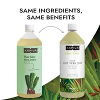Kapiva Thar Aloe Vera Juice (With Pulp) | Rejuvenates Skin And Hair | Natural Juice Made Within 4 Hours Of Harvesting | No Added Sugar, 1L - 1L