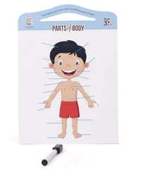 RATNA'S Parts of Body Jigsaw Puzzle for Kids with 2 in 1 Write and Wipe Board with Body Parts - ‎27 x 14.9 x 4.5 cm, Multi-color