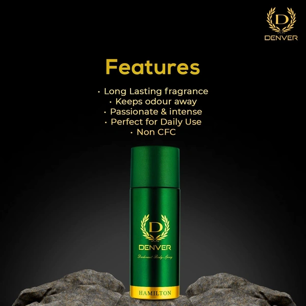Denver Hamilton Deodorant 150 ML Each,  | Long Lasting Deodorant Body Spray For Men