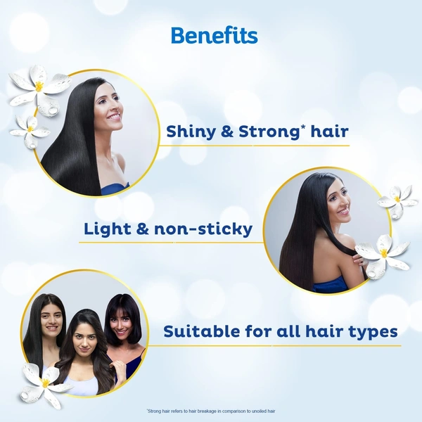 Parachute Advansed Jasmine Gold Coconut Hair Oil With Vitamin-E For Super Shiny Hair, Non-sticky, 300ml - 300ml