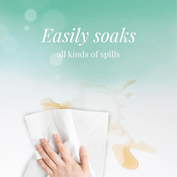 Origami Kitchen Towels pack of 4, 60 Pulls each 2 ply (Total 4 Rolls, 240 Sheets)