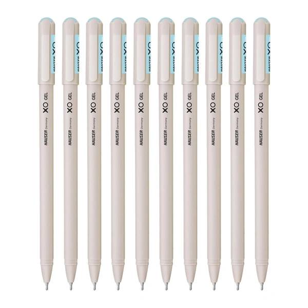 Hauser XO Gel Pen Wallet Pack | Sleek Body & Minimalistic Design With Matt Finish | Solid Body Type, Low Viscosity Ink | Ultra Durable Tip | Blue Ink,...