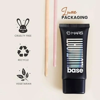 MARS Illuminati Base Dewy Primer with Highlighter | Glowy Dewy Primer for Face Makeup  - 45 ML, PInk Beam